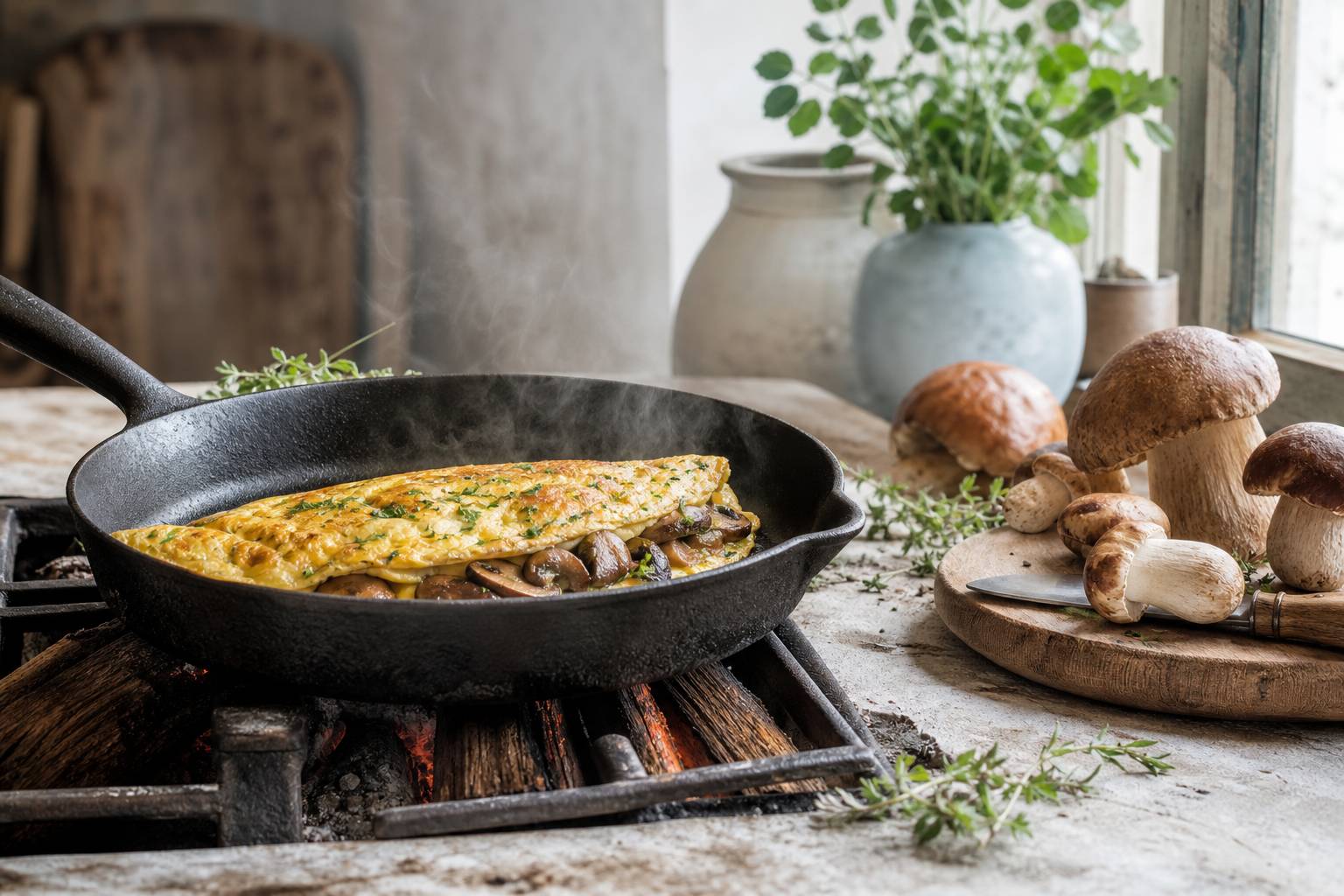 L&rsquo;omelette aux cèpes : savourez un trésor gourmand de la saison