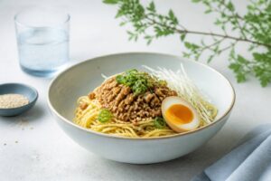 Ramen Shirunashi Tantan-men : Délice de porc haché sans bouillon
